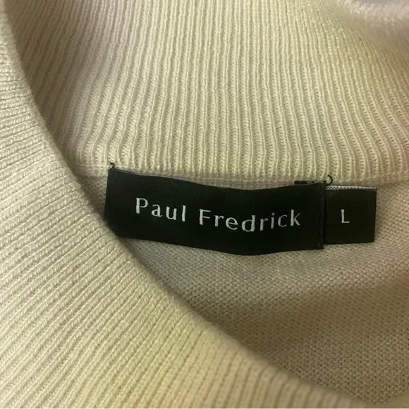 Paul Fredrick Men's Beige Crewneck Sweater GUC L - Picture 3 of 5